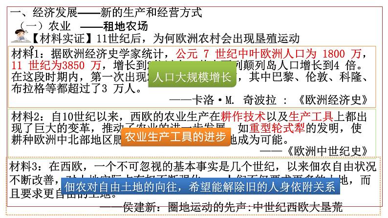 统编版（五四学制）初中历史 世界历史第一册第13课  西欧经济和社会的发展课件06