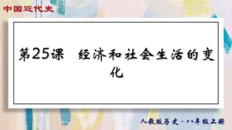 【名师课堂】八上 第25课 经济和社会生活的变化 同步课件第1页