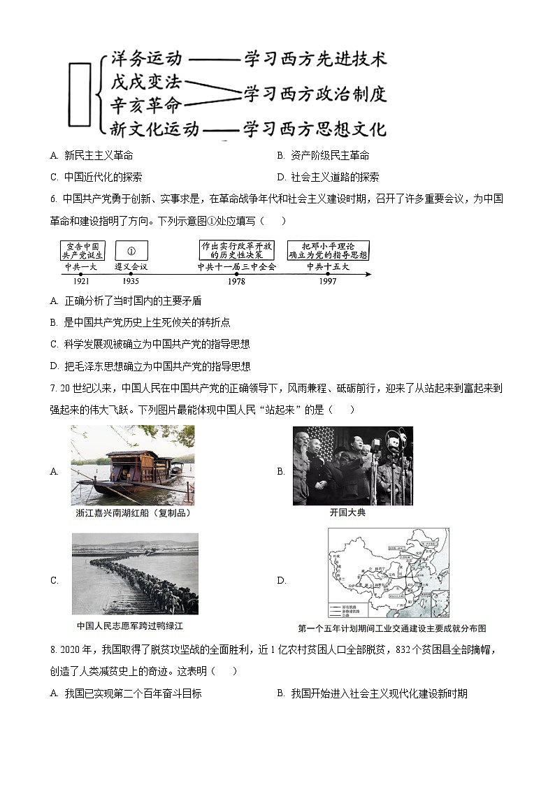 2024年贵州省铜仁市中考真题历史真题02