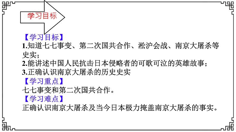 初中历史部编版八年级上册第19课 七七事变与全民族抗战课件04