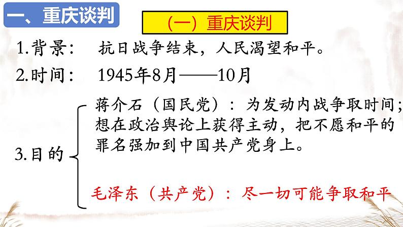 初中历史部编版八年级上册第23课 内战爆发课件第2页