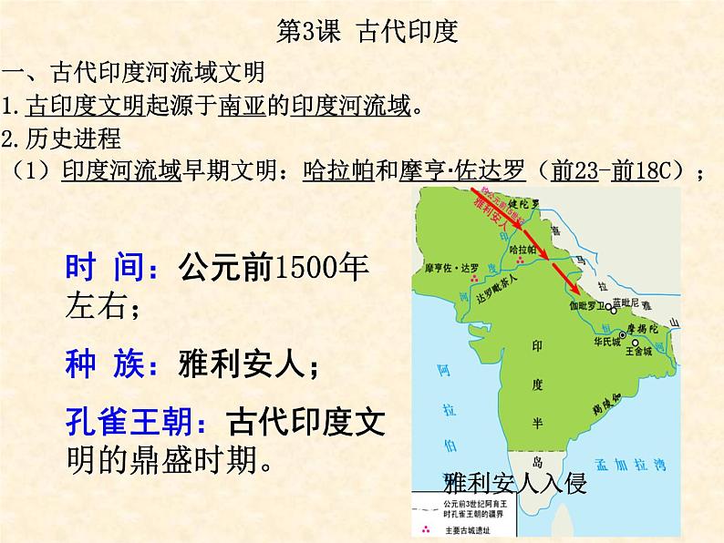 人教部编版九年级历史上册第3课 古代印度 教学课件第3页