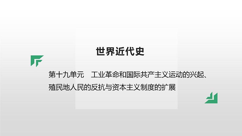 第十九单元 【世界近代史】工业革命和国际共产主义运动的兴起、殖民地人民的反抗-2025年中考历史一轮复习课件01