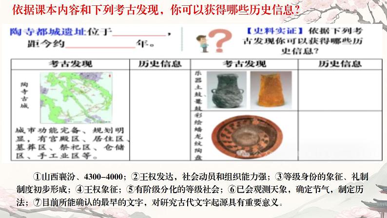 初中历史部编版七年级上册第3课 中华文明的起源 课件第7页