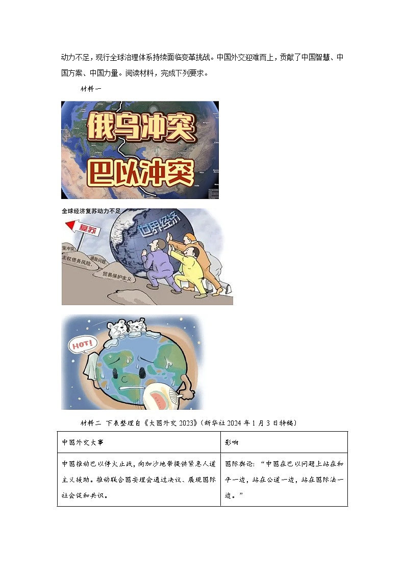 （江苏专用）中考历史真题汇编： 综合材料题- 5年（2020-2024）中考真题+1年模拟真题汇编第2页