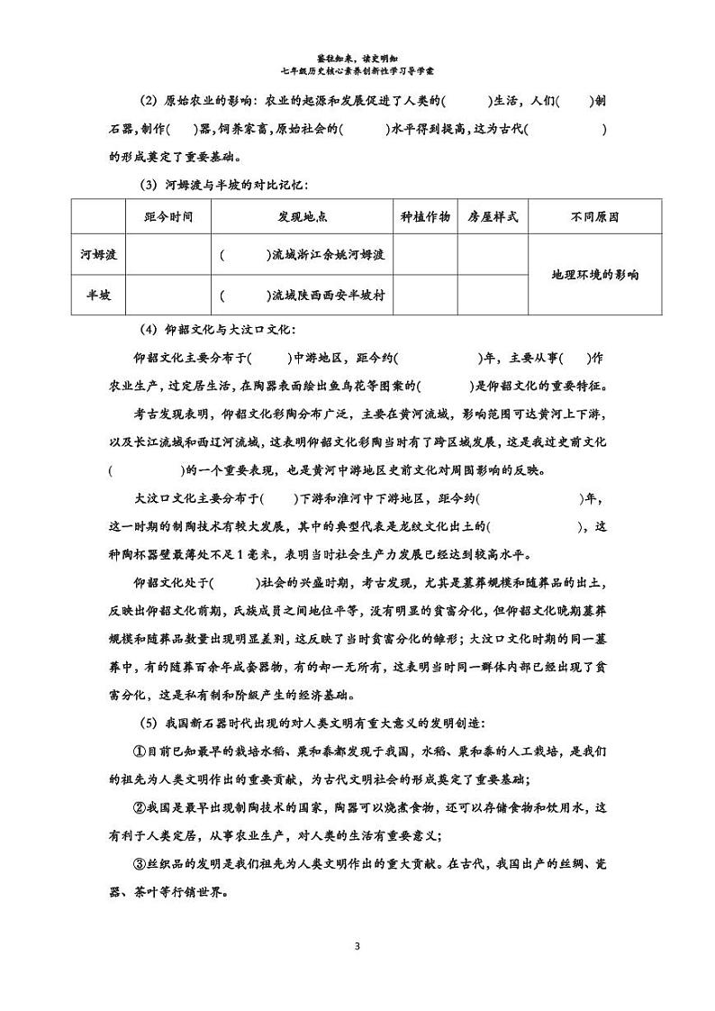 【2024版新教材考点跟踪】部编版七上第一单元综合复习演练知识回顾+中考真题精选精练03