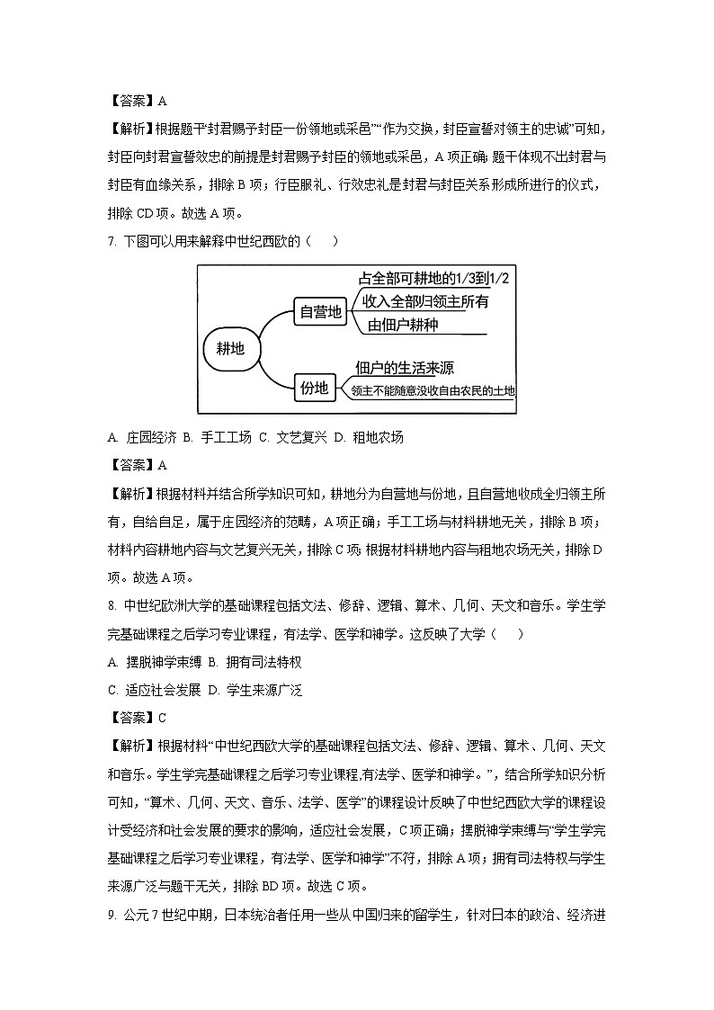 [历史]河南省洛阳市洛龙区2023-2024学年部编版九年级上学期期中试卷(解析版)03