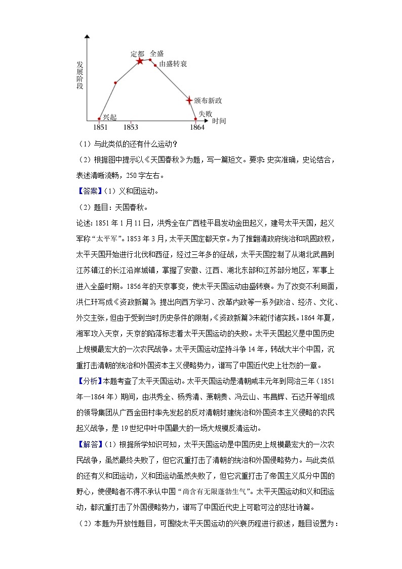 八年级上册期末复习历史小论文（解题指导+专项练习）（解析版）第3页