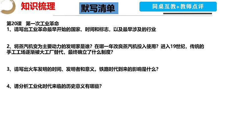 第七单元 工业革命和国际共产主义运动的兴起-九年级上册期中期末核心素养时代大单元复习 课件06