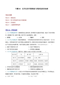 中考历史真题分项汇编(全国通用)专题08近代化的早期探索与民族危机的加剧(第01期)练习(原卷版+解析)