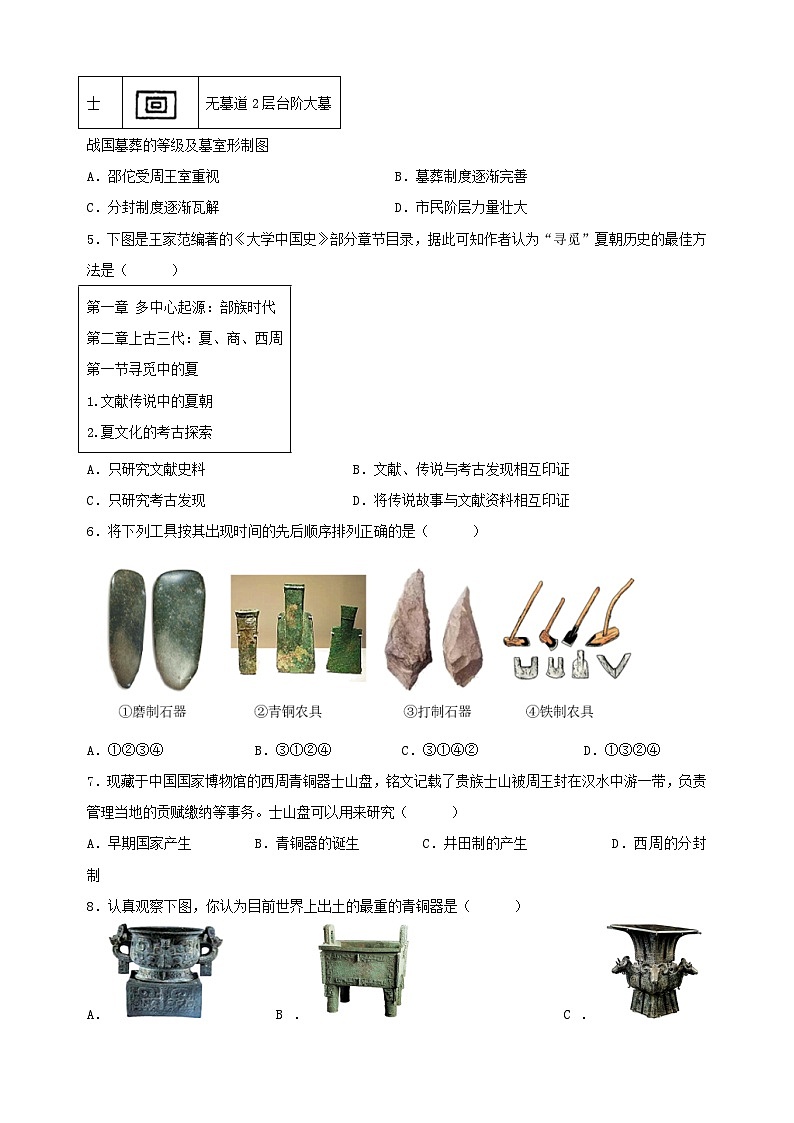 第二单元《夏商周时期：奴隶制王朝的更替和向封建社会的过渡》-2024-2025学年七年级历史上册单元测试卷（统编版2024新教材）第2页