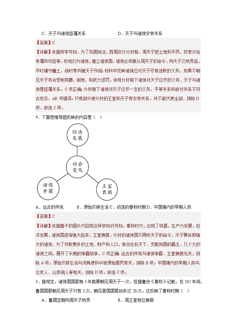 2024版新教材七上：第二单元  夏商周时期：奴隶制王朝的更替和向封建社会的过渡（单元测试卷）（解析版）第2页
