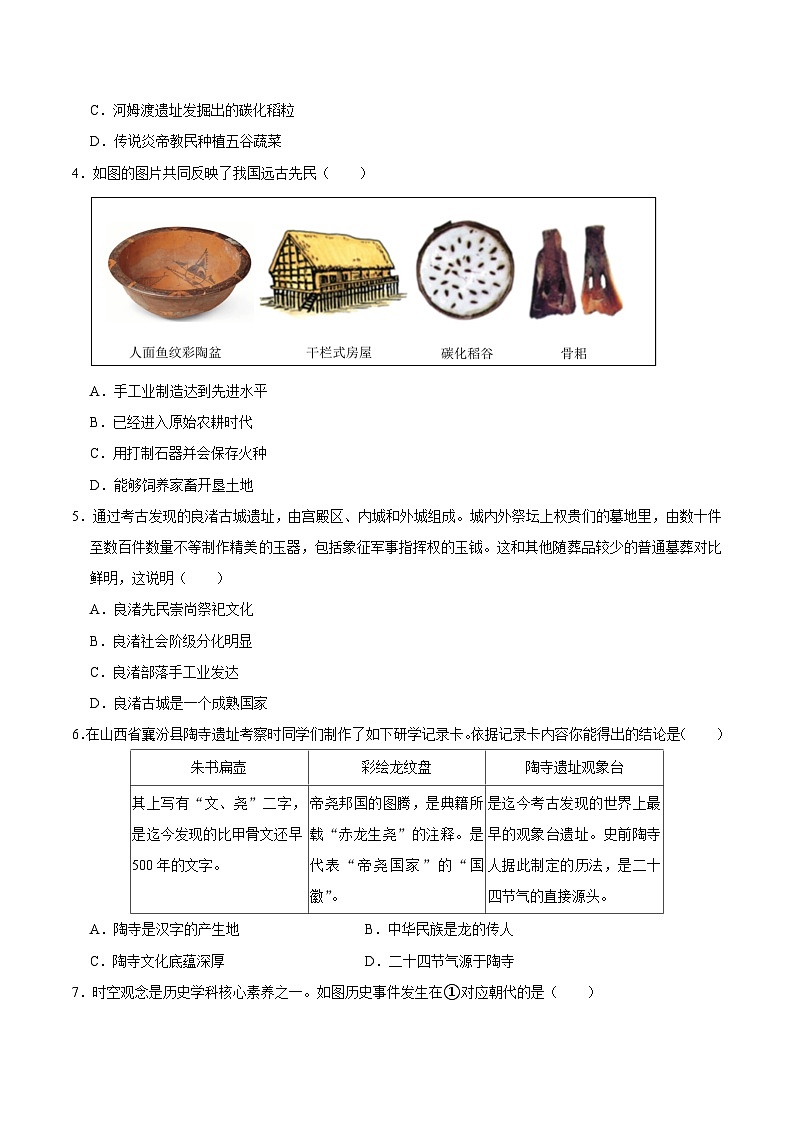 七年级历史期中模拟卷（原卷板）第2页