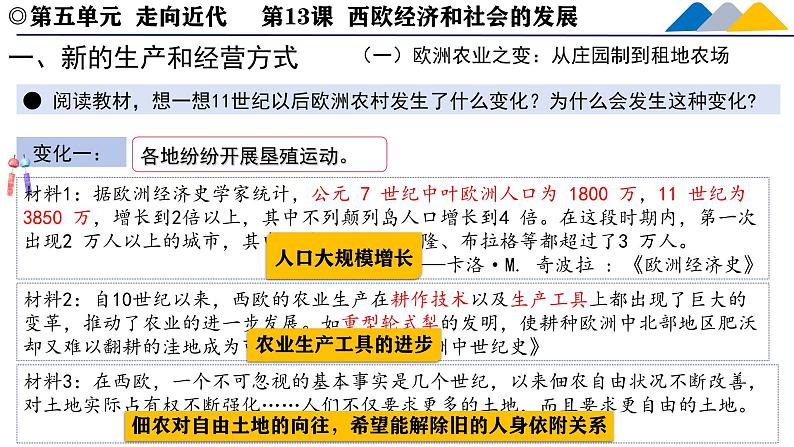 人教统编版九年级历史上册第13课_西欧经济和社会的发展【课件】第7页