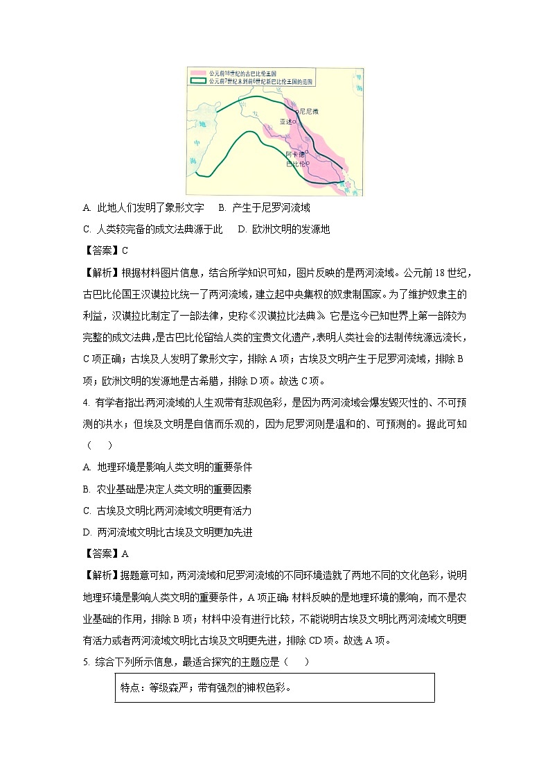 [历史][期中]广东省高州市十校联考2023-2024学年部编版九年级上学期期中试卷(解析版)02