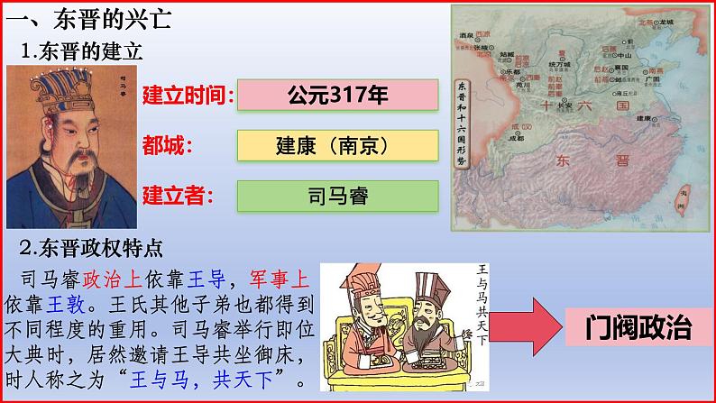 义务教育统编2024年版七年级历史上册第18课_东晋南朝政治和江南地区开发【课件】第5页