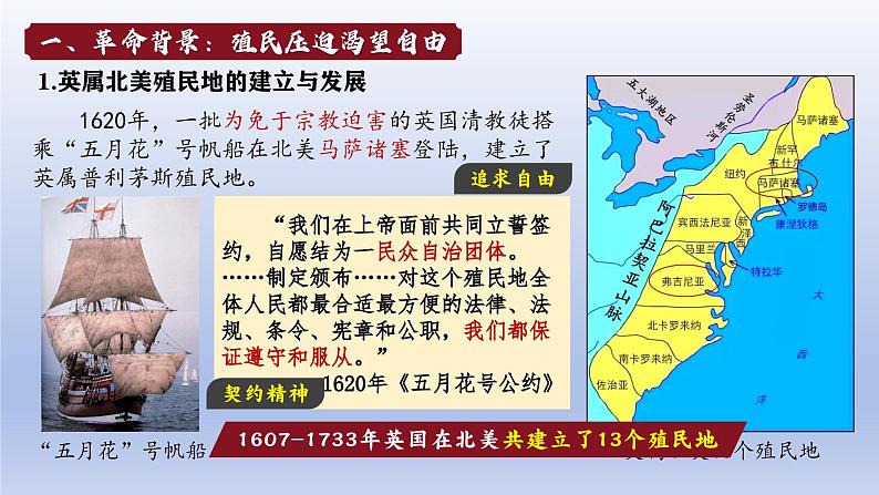 人教统编版九年级历史上册第18课_美国的独立【课件】第5页