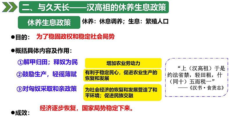 统编版七年级历史上学期第11课《西汉建立和“文景之治”》课件第8页