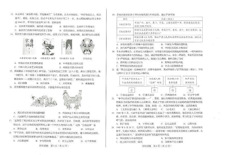 2024年山东省青岛市中考历史试题第2页