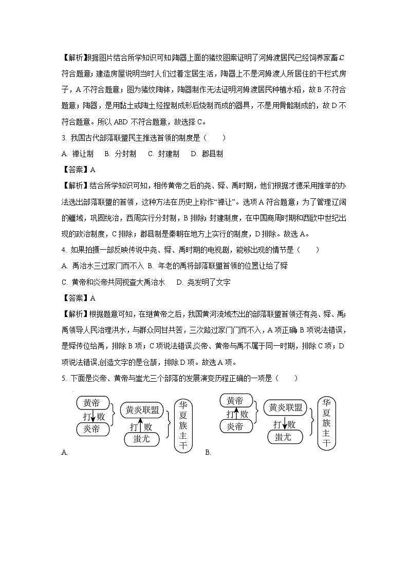 辽宁省铁岭市开原市2024-2025学年七年级上学期10月月考历史试题（解析版）第2页