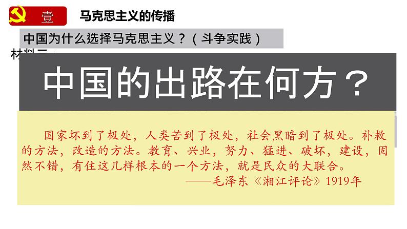 初中历史人教版八年级上册第14课 中国共产党诞生 课件第6页