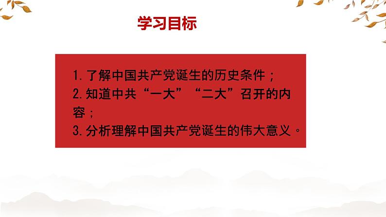 初中历史人教版八年级上册第14课 中国共产党诞生 课件第4页