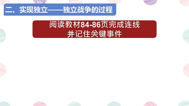 初中历史人教版九年级上册第18课 美国的独立 课件第8页