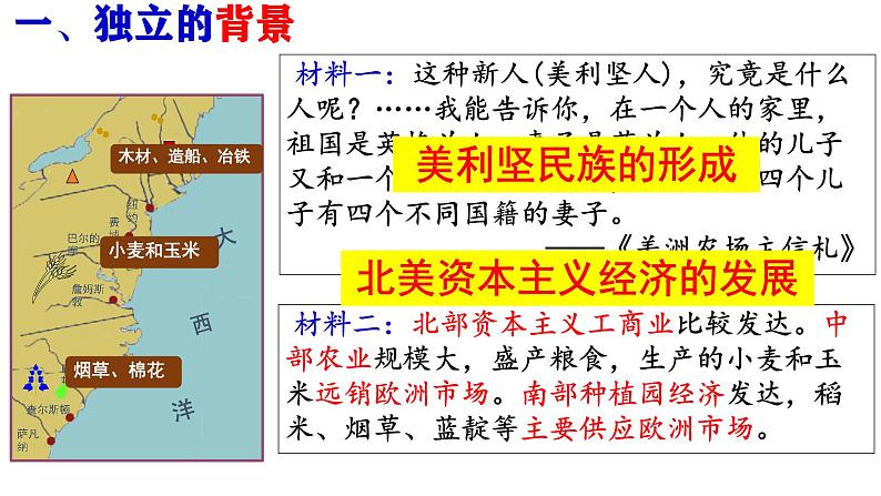 初中历史人教版九年级上册第18课 美国的独立 课件第4页