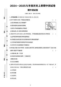 河南省濮阳市清丰县多校2024-2025学年九年级上学期期中历史试卷