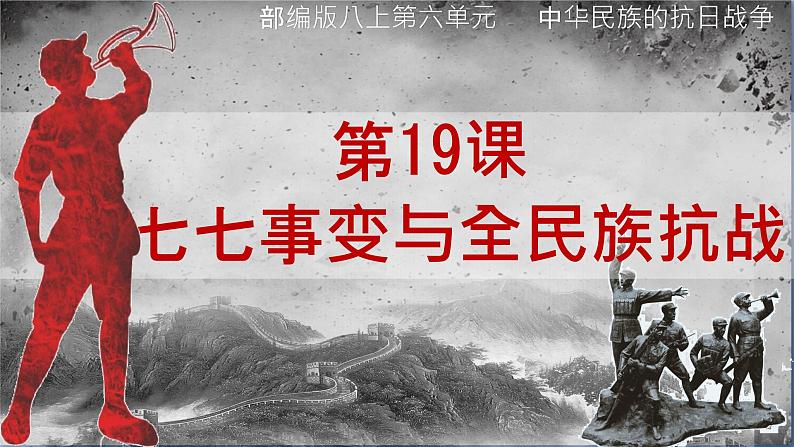 初中历史人教版八年级上册第19课 七七事变与全民族抗战 课件第2页