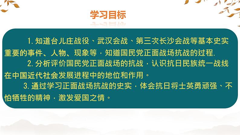 初中历史人教版八年级上册第20课 正面战场的抗战 课件第4页