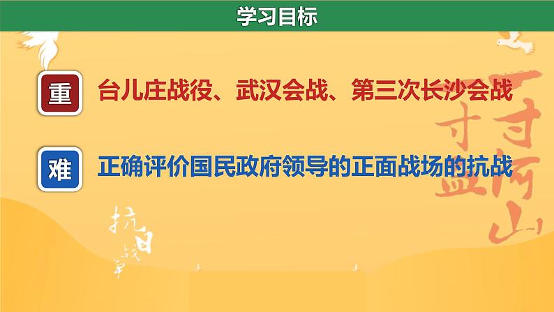 初中历史人教版八年级上册第20课 正面战场的抗战 课件04