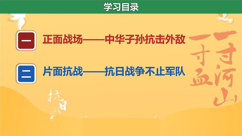 初中历史人教版八年级上册第20课 正面战场的抗战 课件06