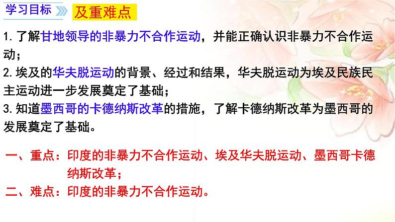 初中历史人教版九年级下册第12课 亚非拉民族民主运动的高涨 课件第1页