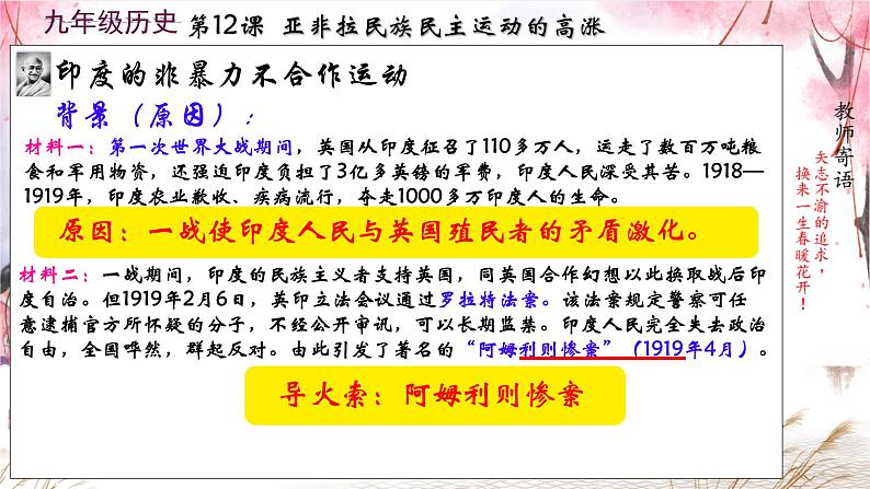 初中历史人教版九年级下册第12课 亚非拉民族民主运动的高涨  课件第6页