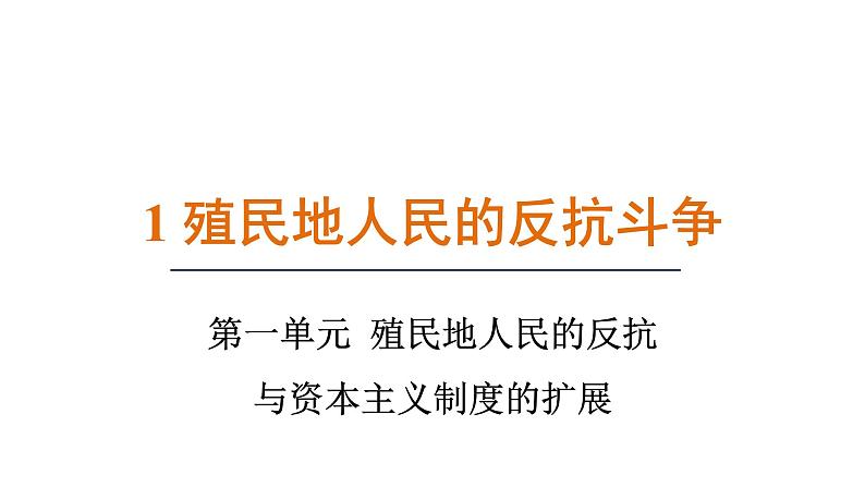 1.1 殖民地人民的反抗斗争（课件）- 2024-2025学年统编版九年级历史下册第1页