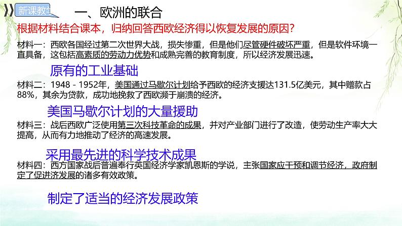 初中历史人教版九年级下册第17课 二战后资本主义的新变化 课件第3页