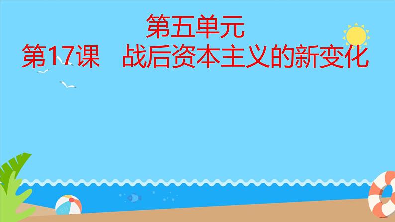 初中历史人教版九年级下册第17课 二战后资本主义的新变化 课件第1页