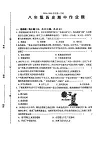 江西省鹰潭市余江区2024-2025学年八年级上学期11月期中历史试题