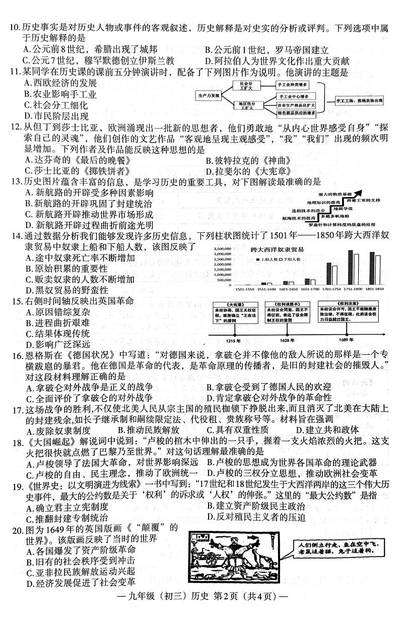 江西省南昌市2024-2025学年九年级上学期11月期中历史试题02