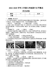 河南省新乡市原阳县2024-2025学年九年级上学期11月期中历史试题