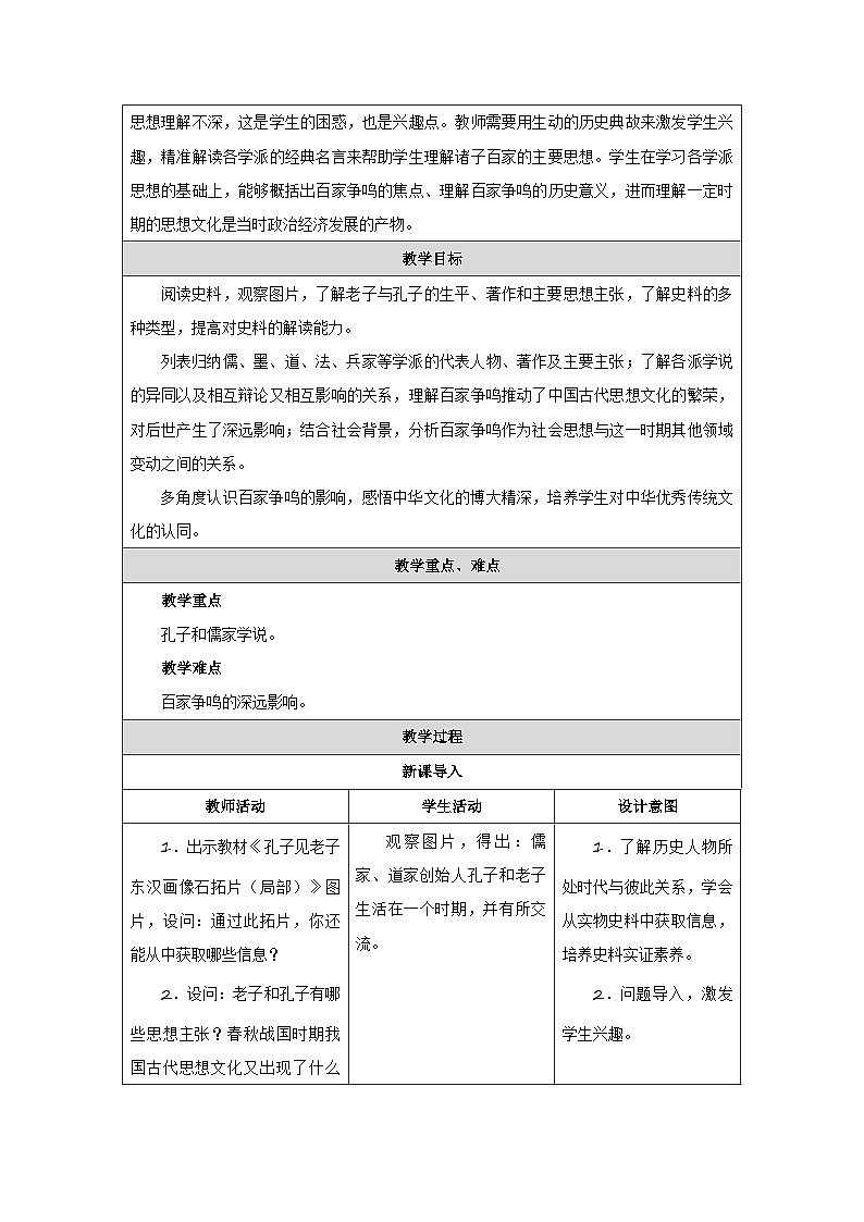 第7课_百家争鸣【教学设计】第2页