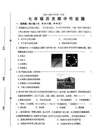 江西省鹰潭市余江区2024-2025学年七年级上学期11月期中历史试题