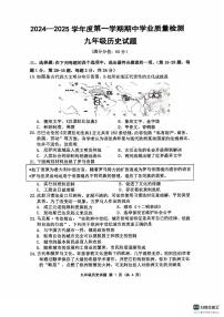 江苏省连云港市灌云县2024-2025学年九年级上学期11月期中历史试题