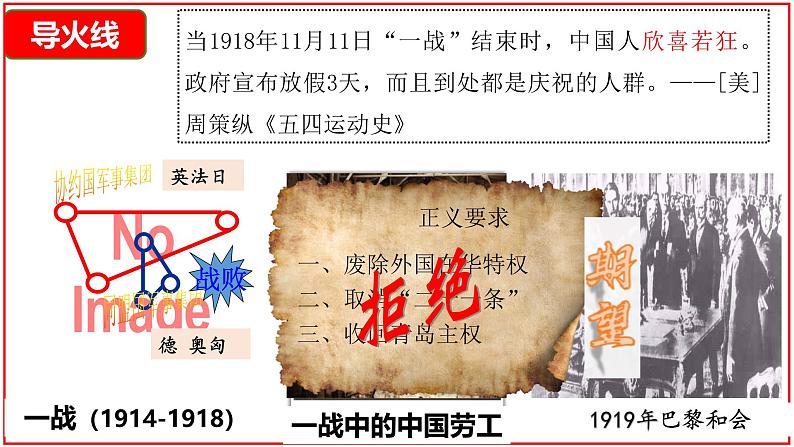 统编版历史八年级上册第13课《五四运动》课件04