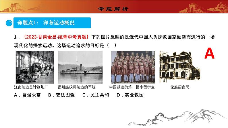 人教版初中历史 八上第二单元  近代化的早期探索与民族危机的加剧（复习课件）08