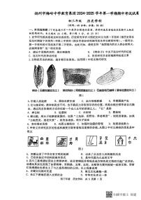 江苏省扬州市梅岭集团2024-2025学年九年级上学期11月期中考试历史试题