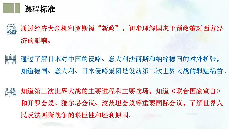 （部编版）中考历史一轮复习考点练习课件专题30 经济大危机和第二次世界大战（含答案）第3页