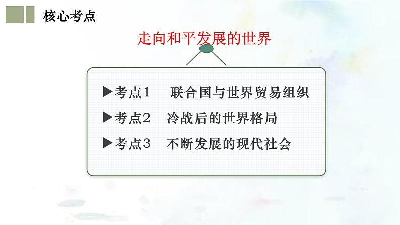 （部编版）中考历史一轮复习考点练习课件专题32 走向和平发展的世界（含答案）第6页