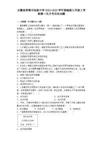 安徽省淮南市实验中学2024-2025学年部编版九年级上学期第一次月考历史试题